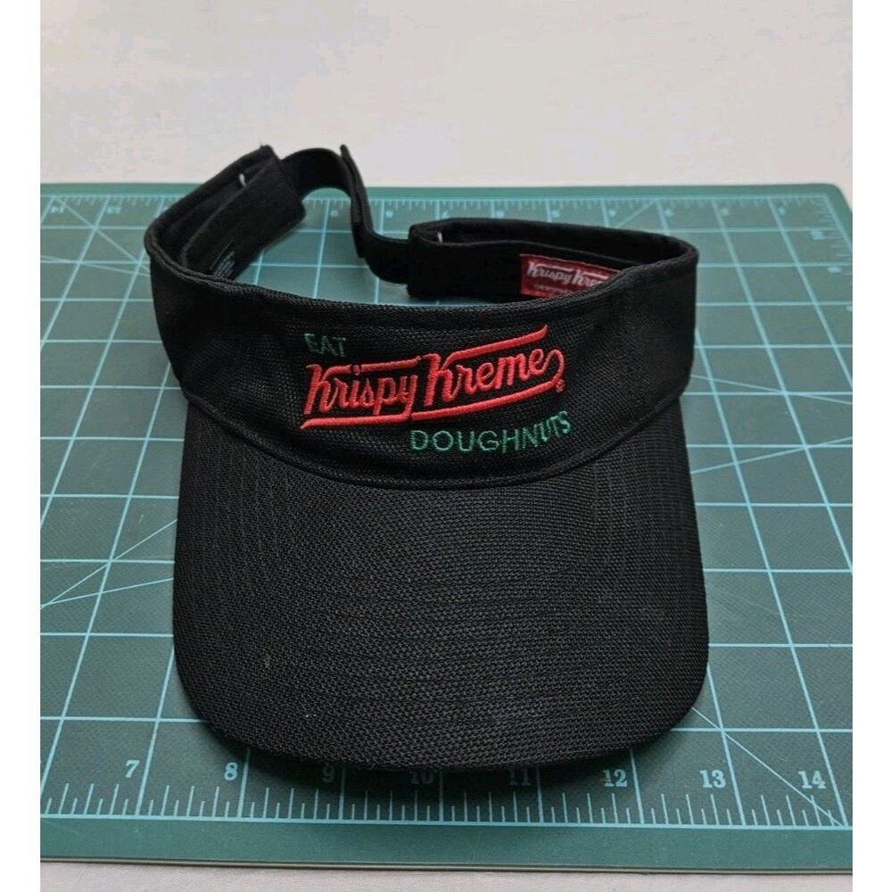 Krispy Kreme Doughnuts Adjustable Visor Employee Hat Black